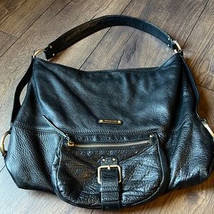 Michael Kors black leather shoulder bag